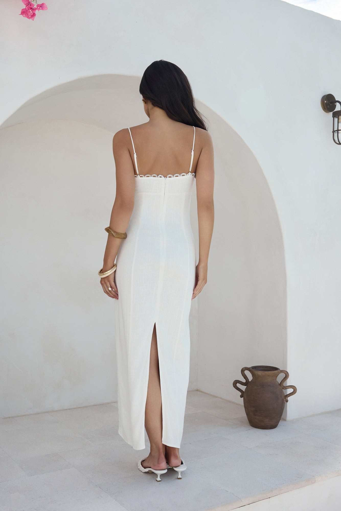 Moonlit Dance Maxi Dress White