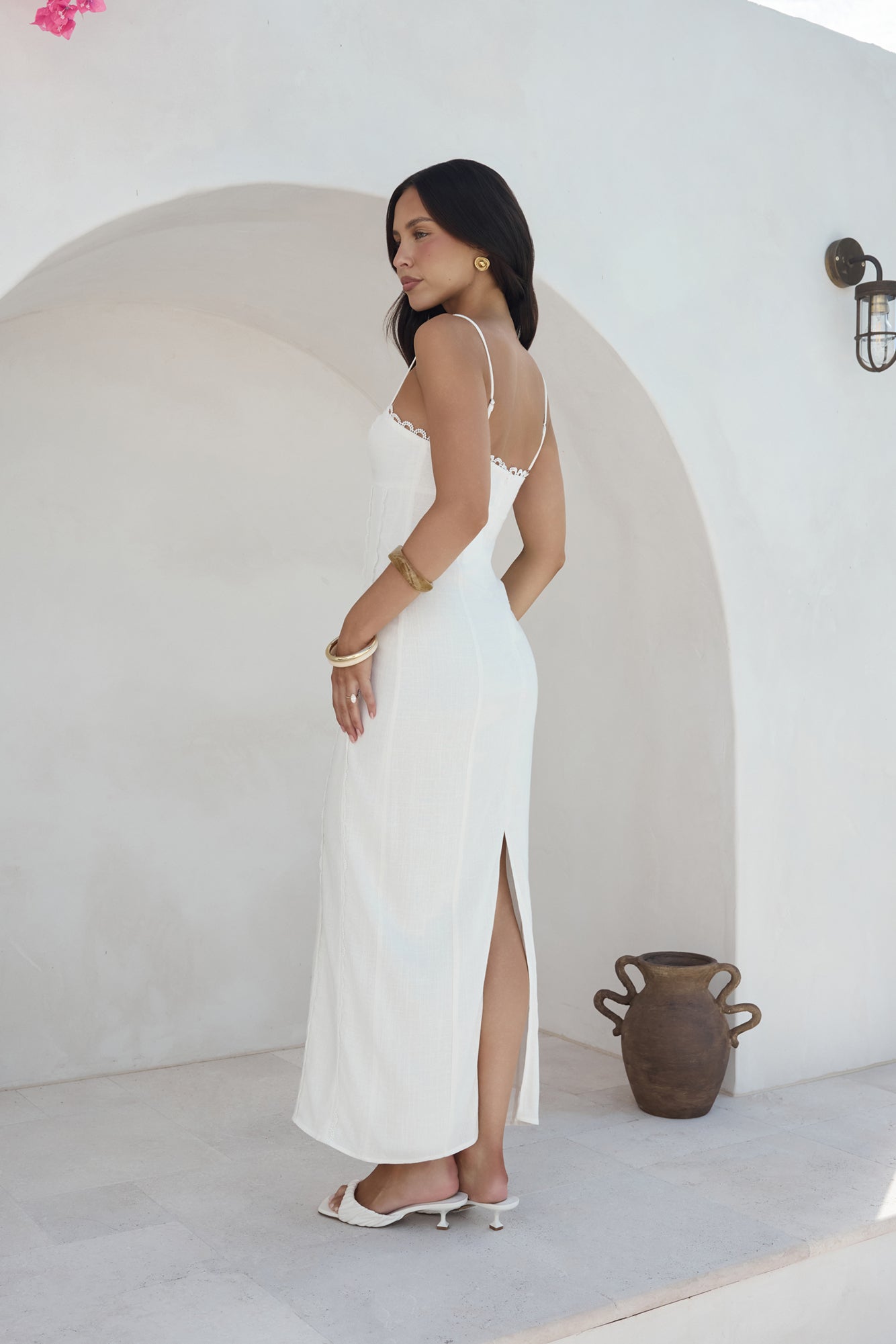 Moonlit Dance Maxi Dress White