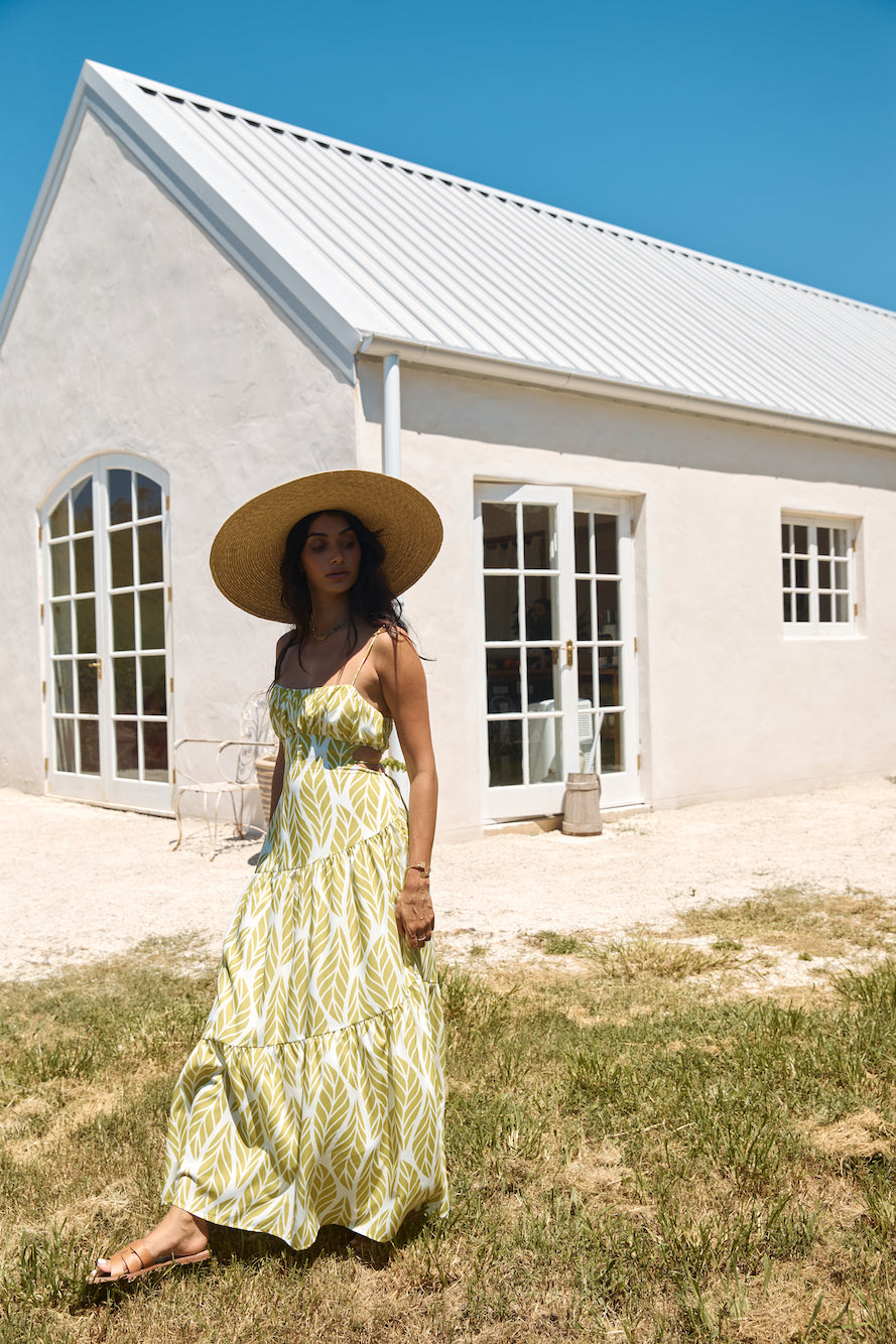 Tropic Trails Maxi Dress Green