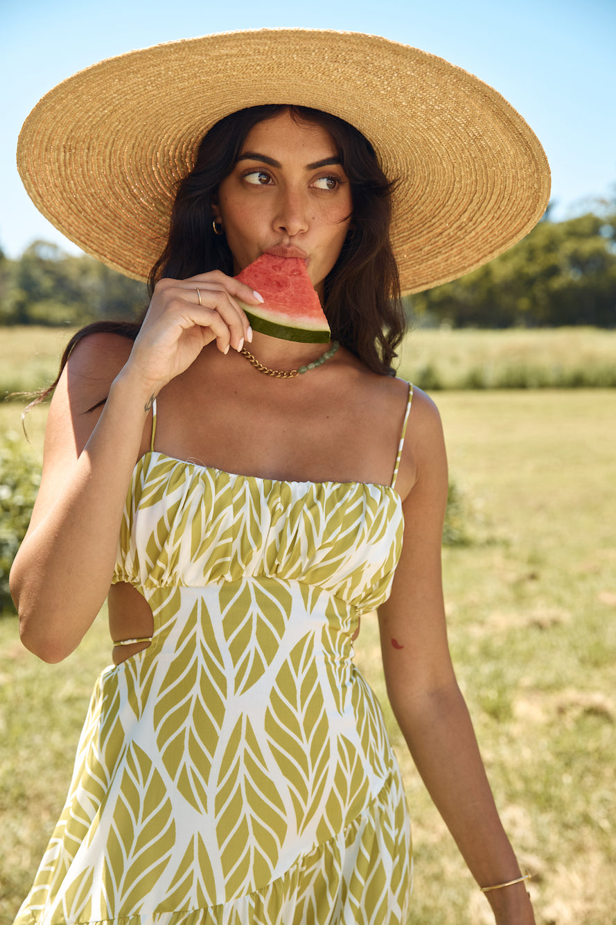 Tropic Trails Maxi Dress Green