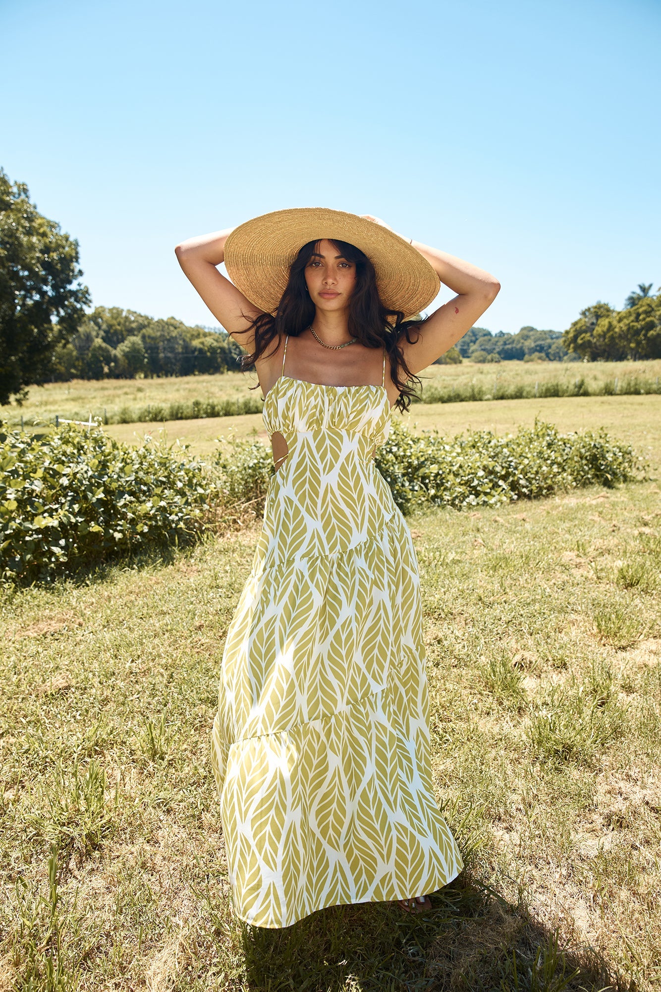 Tropic Trails Maxi Dress Green