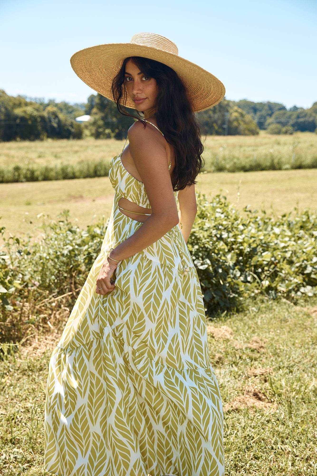 Tropic Trails Maxi Dress Green