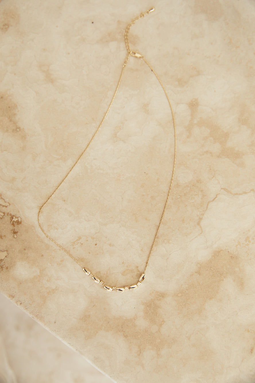 18k gold plated lush love necklace gold