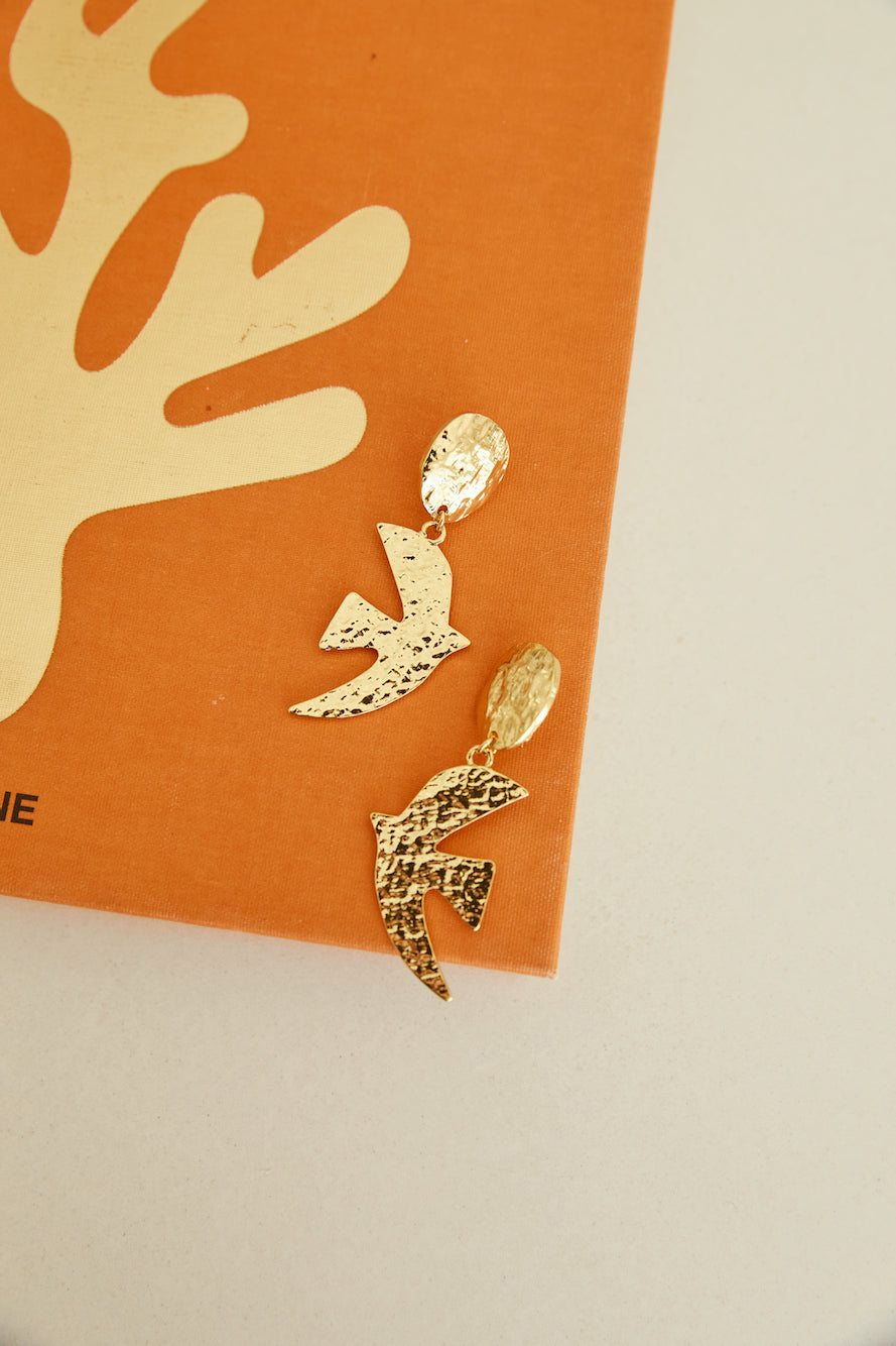 Love Bird Earrings Gold