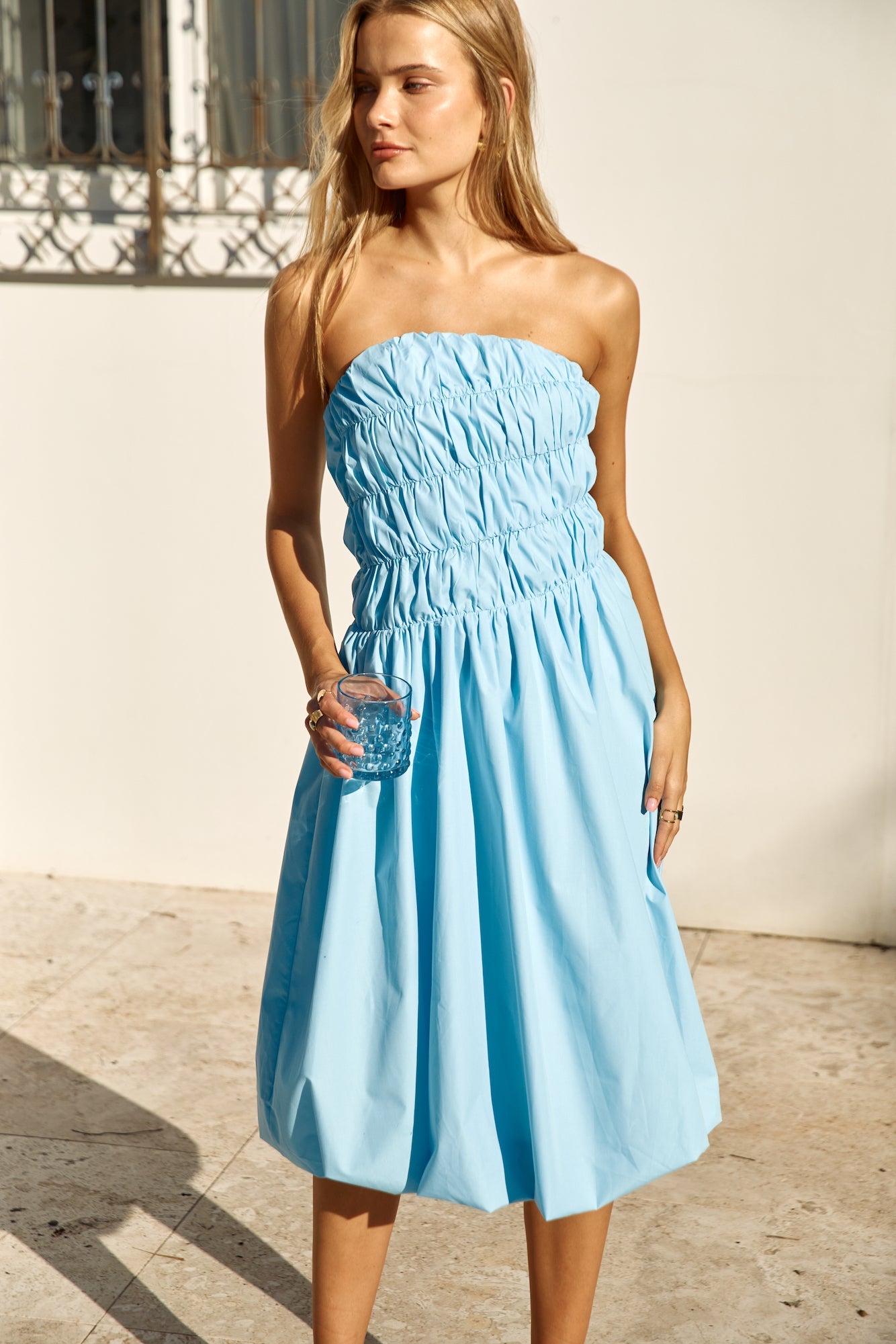 Princess Treatment Bubble Hem Midi Dress