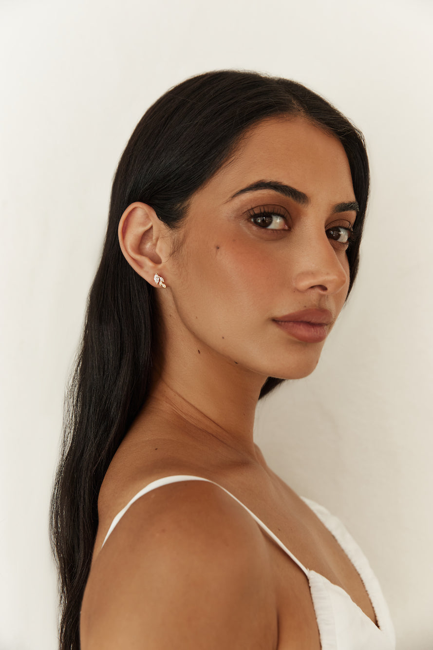 18K Gold Plated Autumn Leaves Earrings Gold
