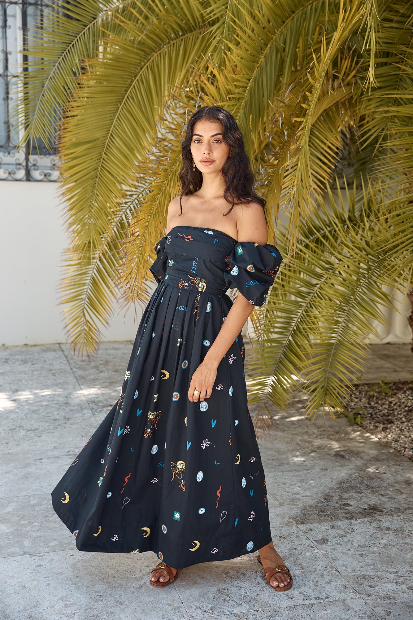 Bonnie Off Shoulder Maxi Dress Black