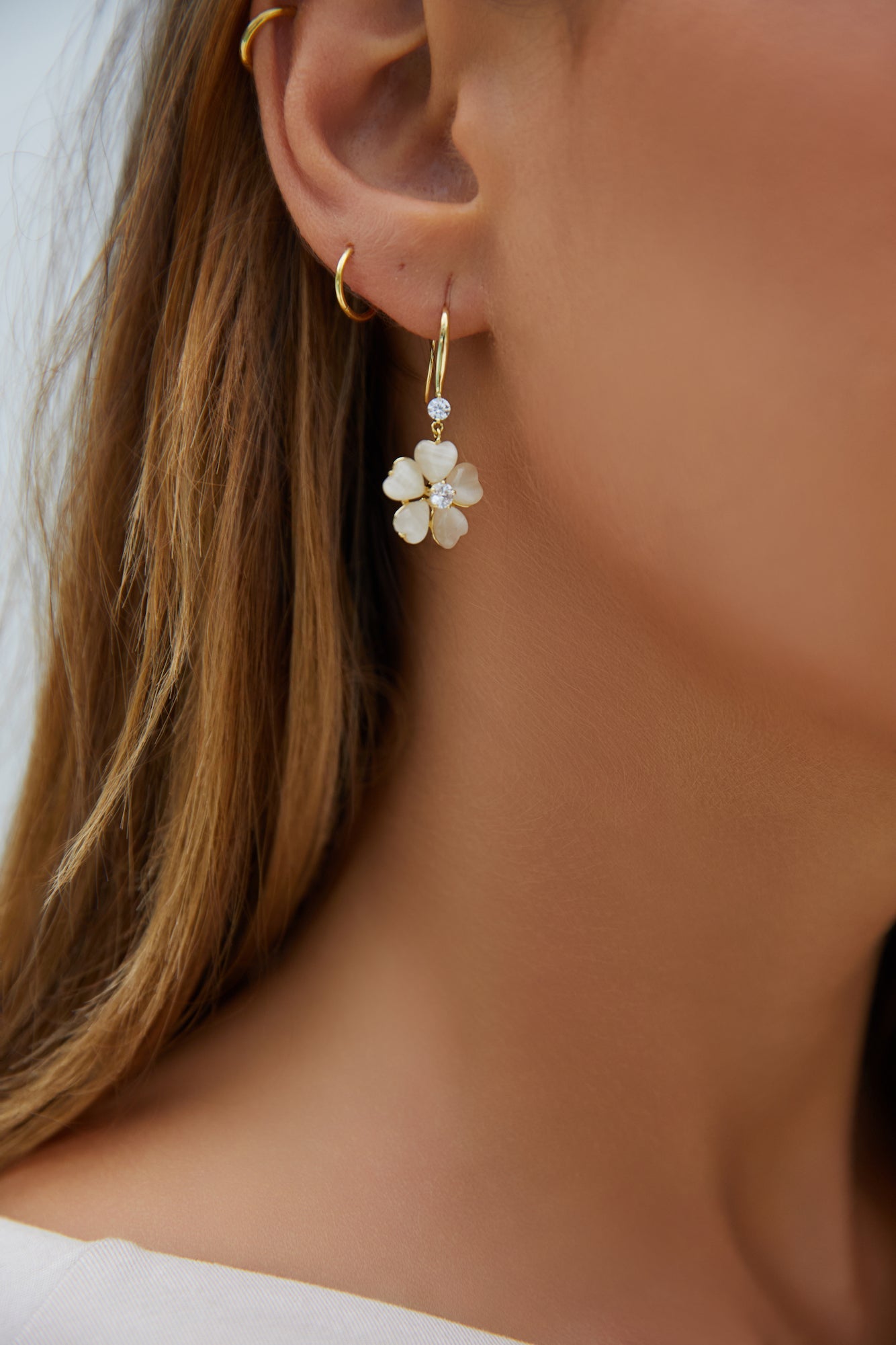18k Gold Plated Floral Feels Earrings Gold