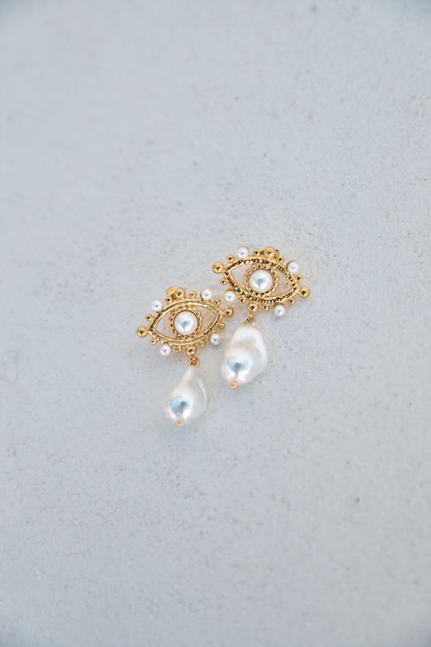 18K Gold Plated Ocean Forest Earrings Gold