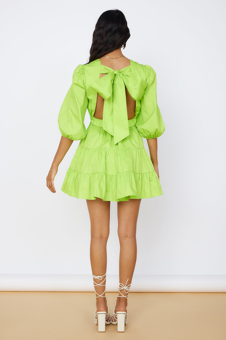 HELLO MOLLY Sweetest Treat Mini Dress Lime