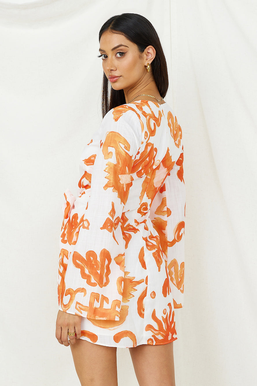 Make It Happen Mini Dress Orange