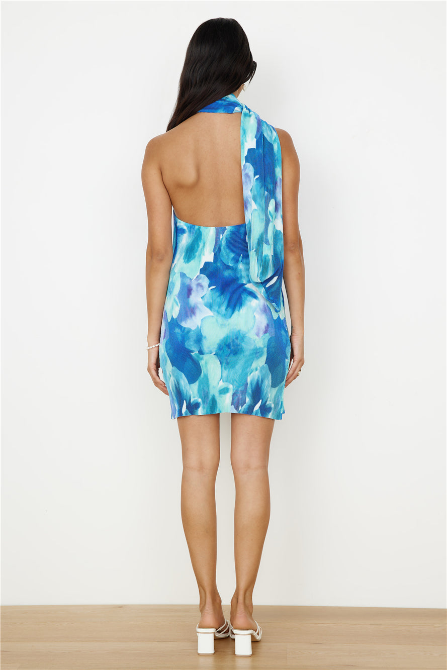 Your Aura Mini Dress Blue