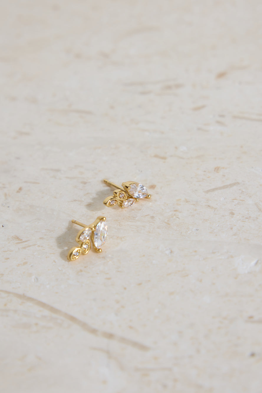 18K Gold Plated Autumn Leaves Earrings Gold