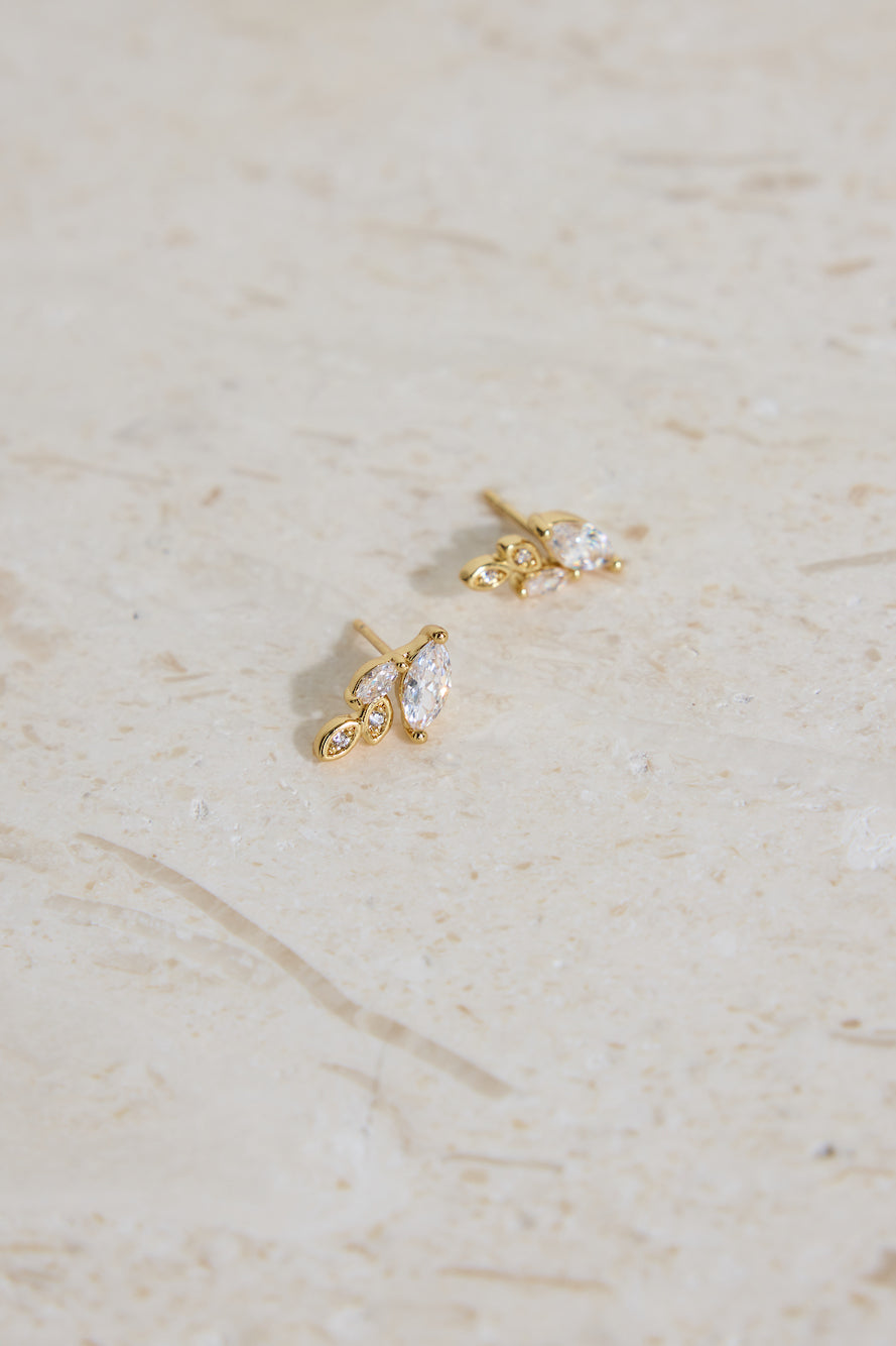 18K Gold Plated Autumn Leaves Earrings Gold