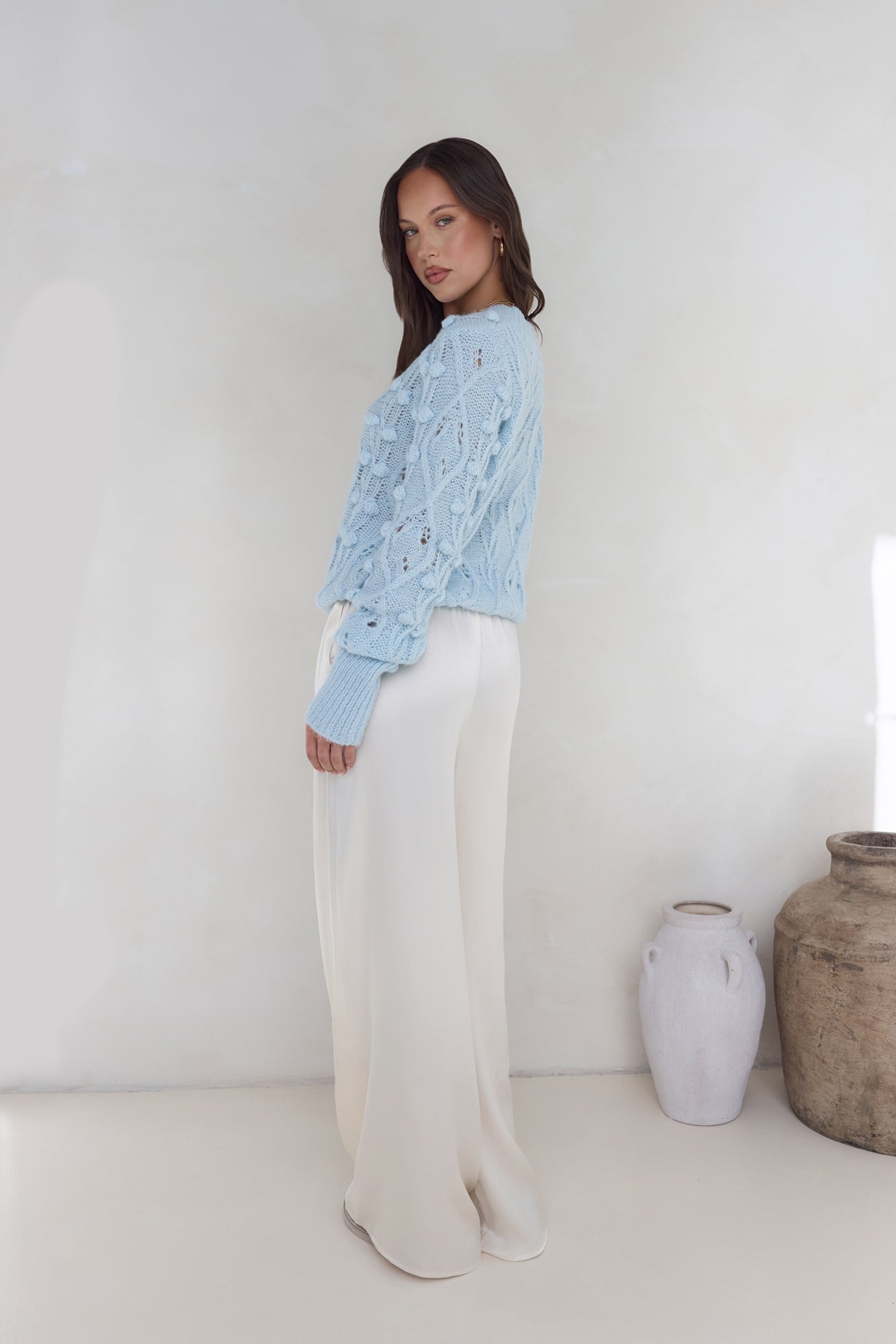Winterberry Knit Sweater Blue