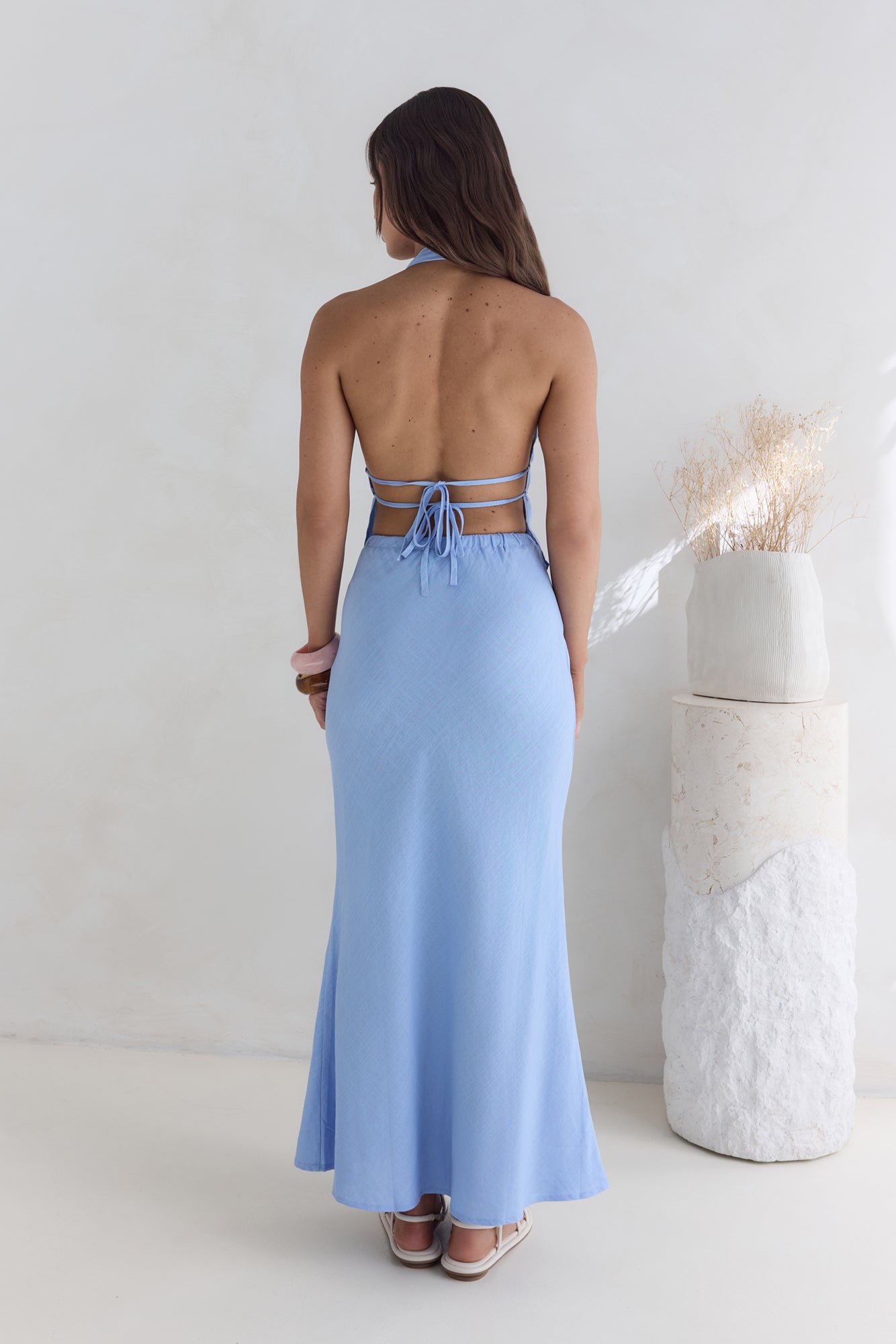 Aquatic Wonder Maxi Skirt Blue