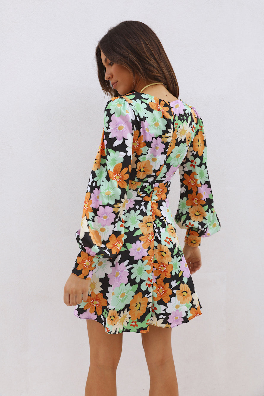 Black Velvet Dress Floral