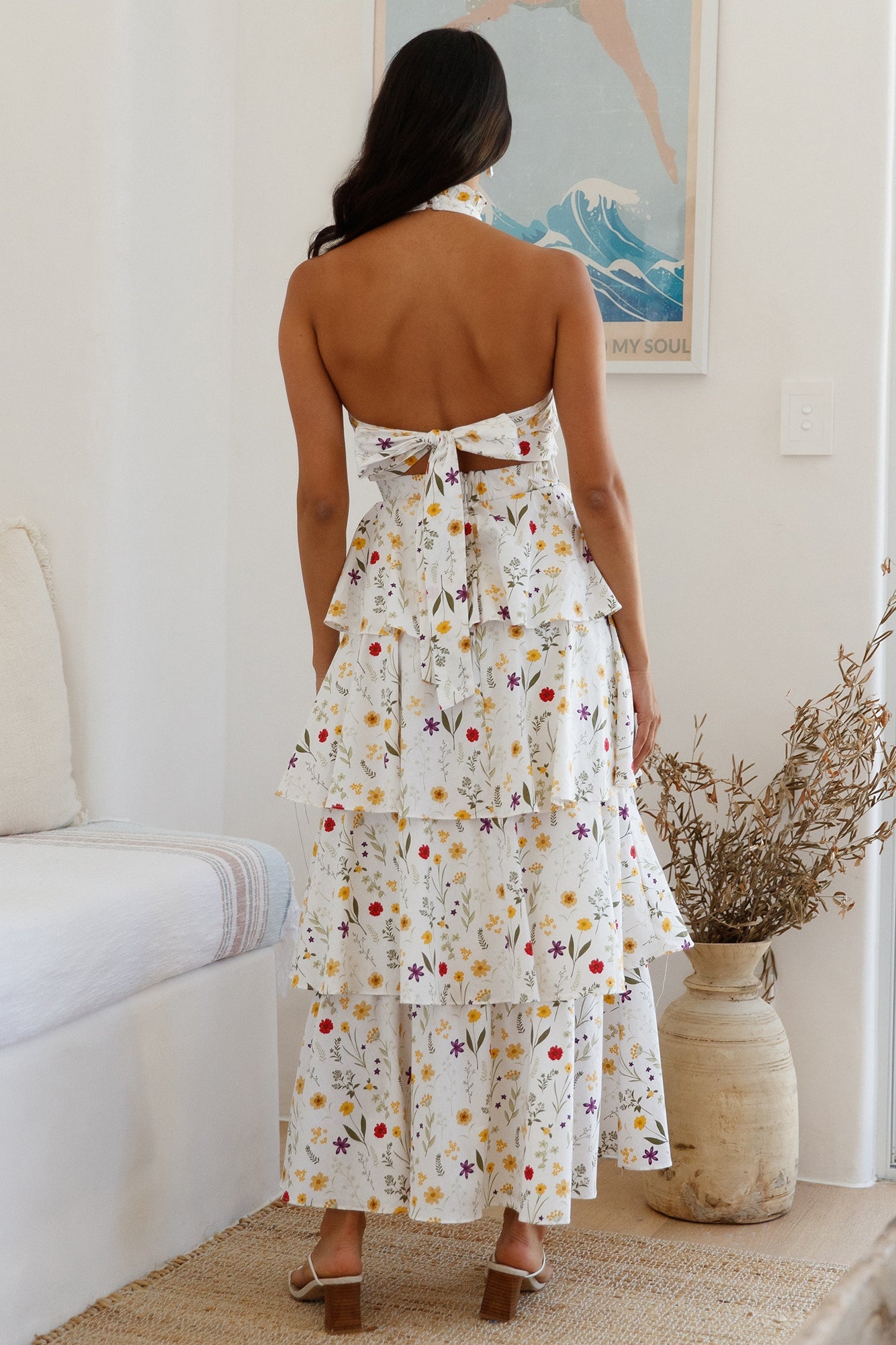 Symphony Sounds Halter Maxi Dress Multi