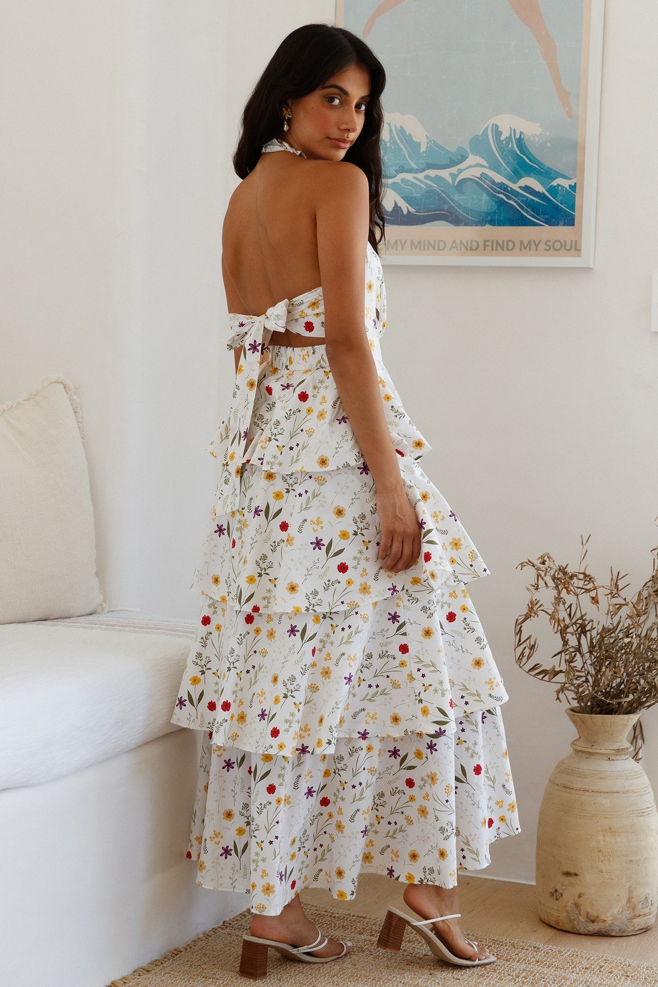Symphony Sounds Halter Maxi Dress Multi