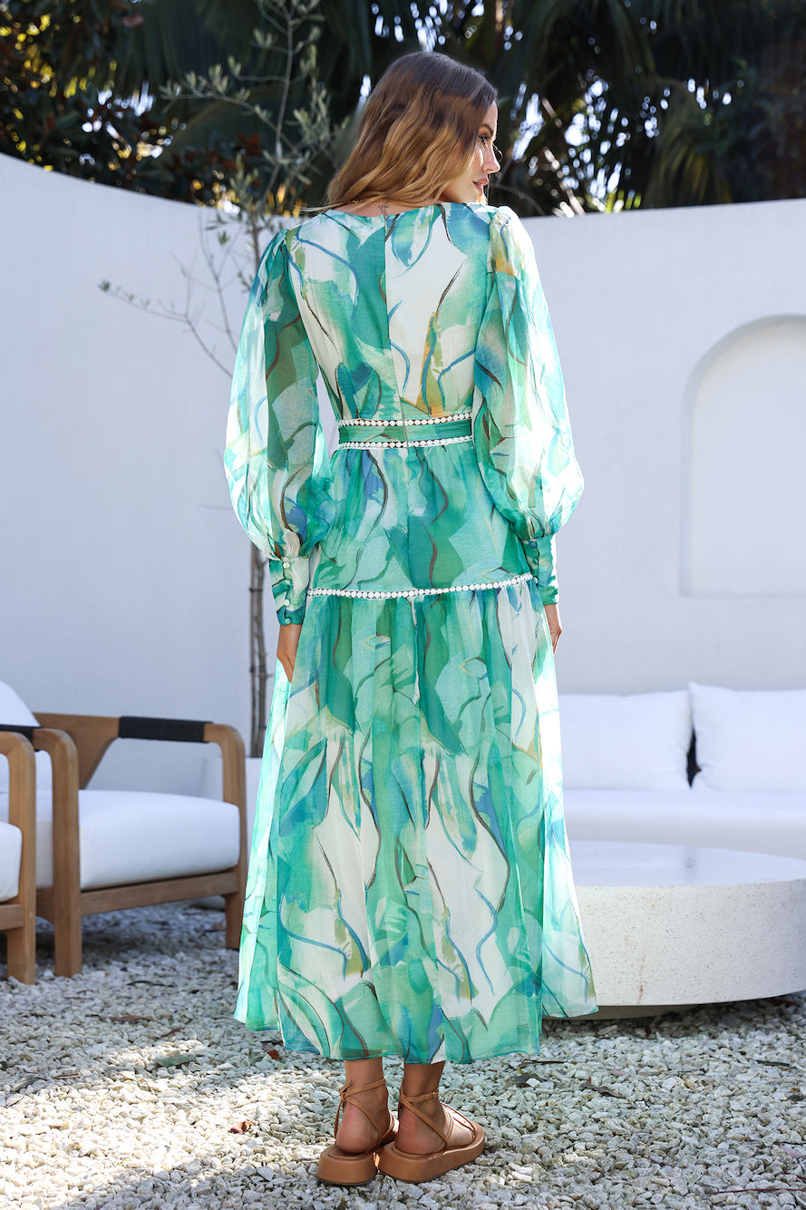 Sunny and Bright Maxi Dress Green