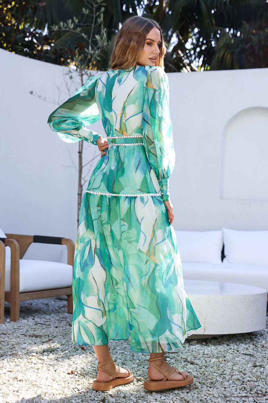 Sunny and Bright Maxi Dress Green