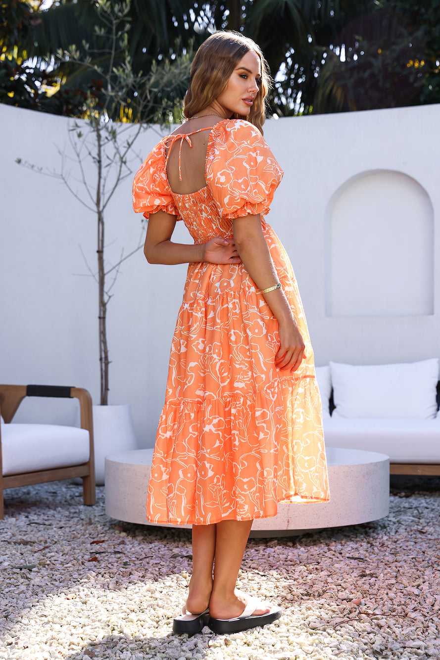 Written In The Sky Maxi Dress Orange