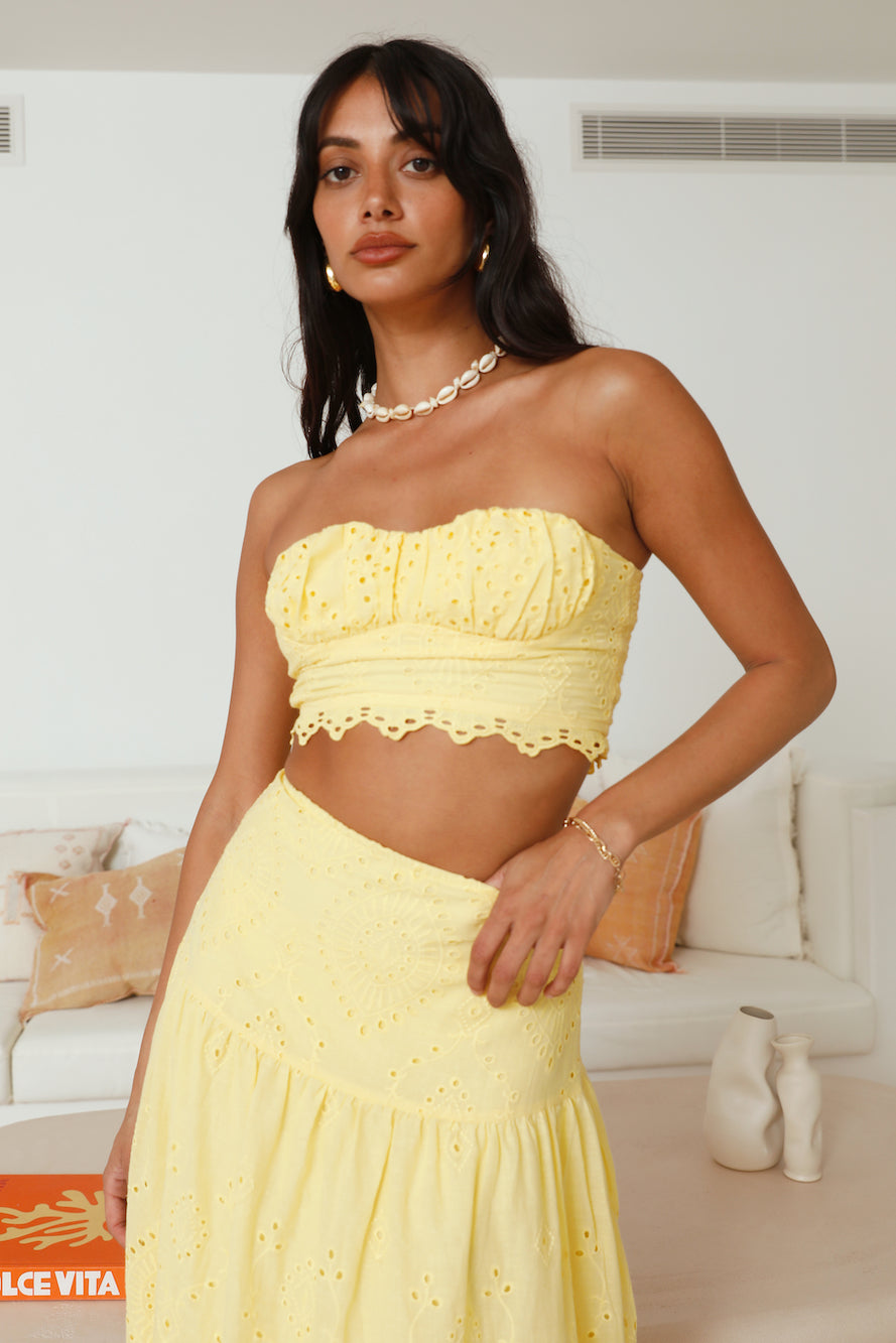 Enjoy Daylight Crop Top Yellow