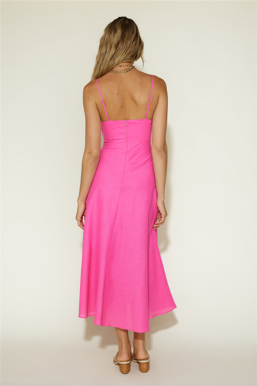 Cancel My Plans Maxi Dress Pink