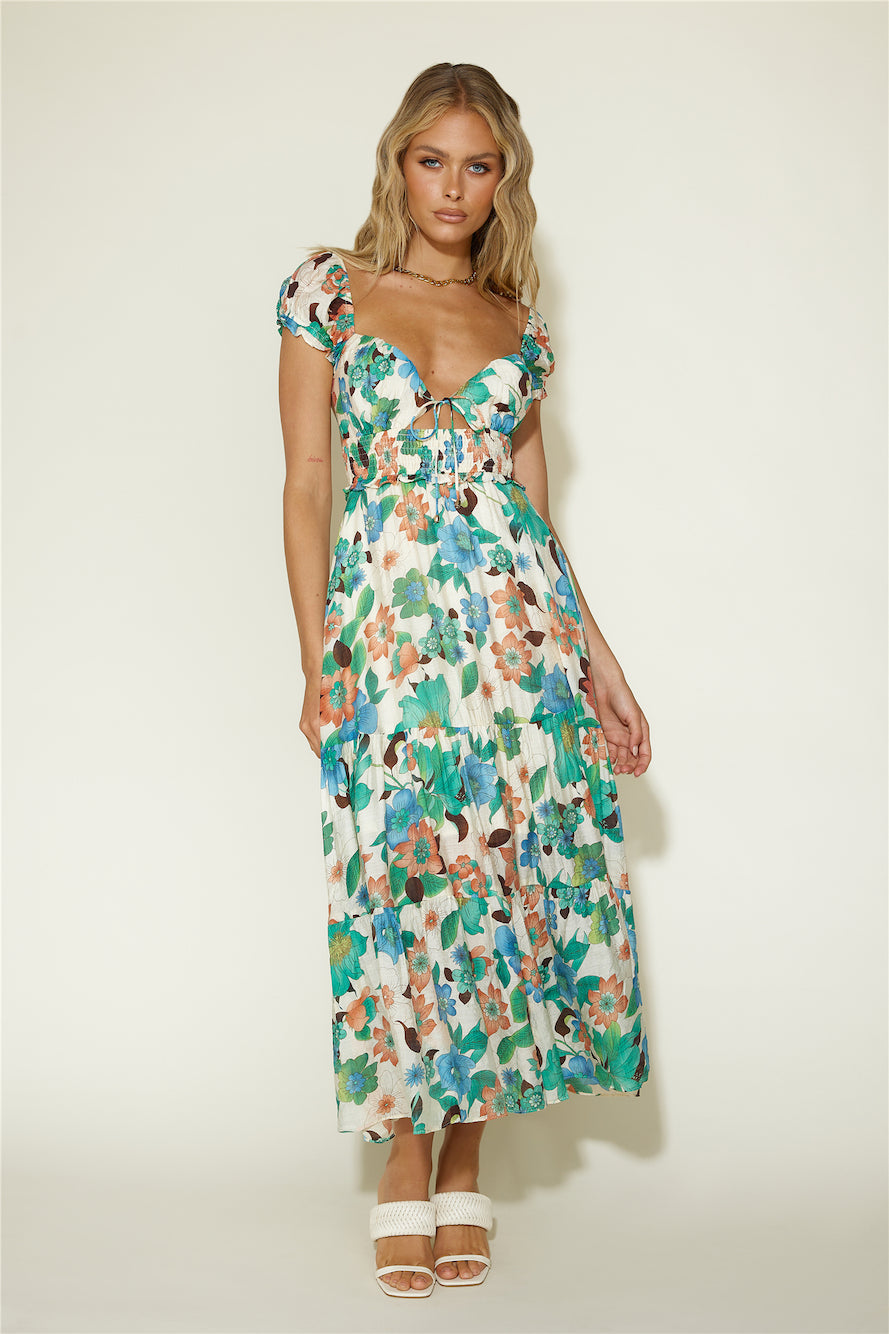 Afternoon Glow Maxi Dress Floral