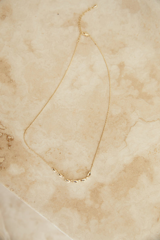 18k gold plated lush love necklace gold