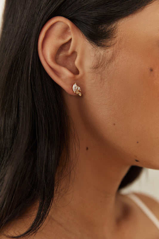 18K Gold Plated Autumn Leaves Earrings Gold