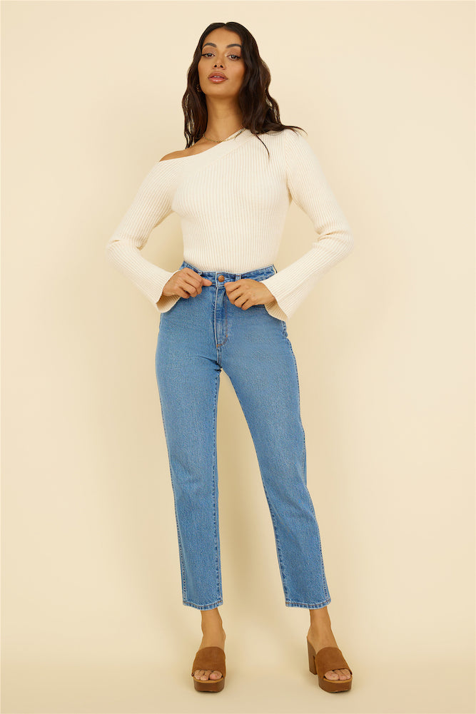 WRANGLER Drew Mom Jean Blue Revival