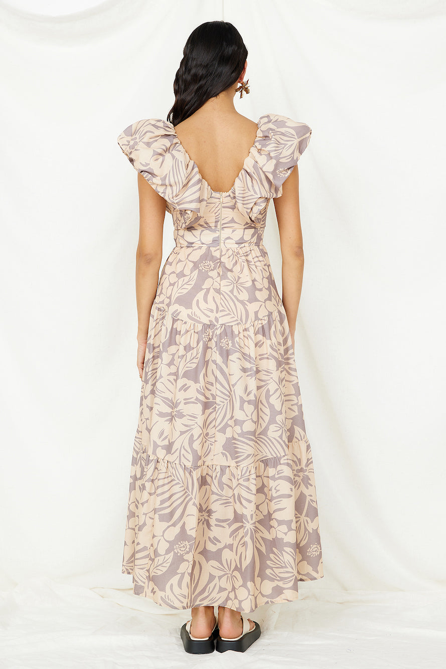 Celestial Paradise Maxi Dress Beige