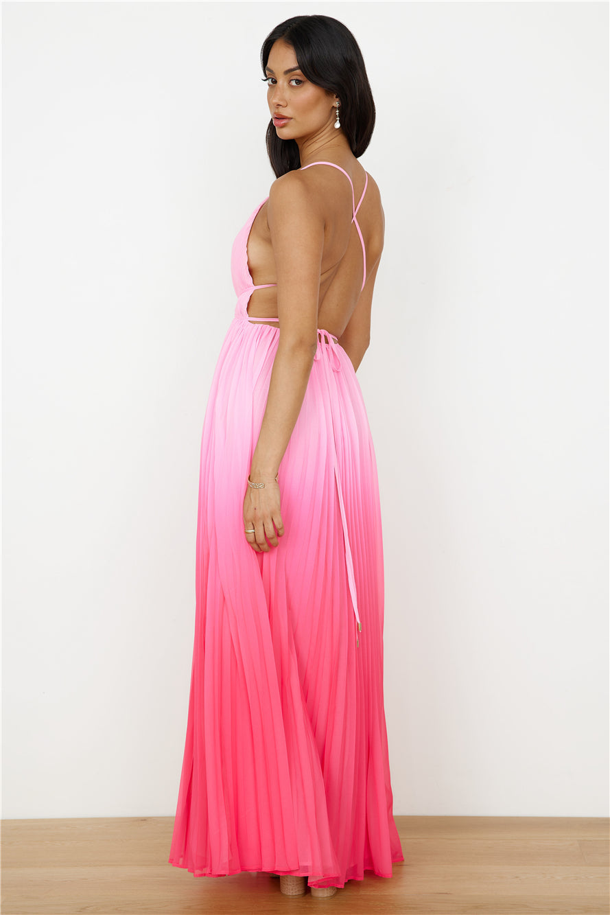 HELLO MOLLY Love Letter To You Maxi Dress Pink