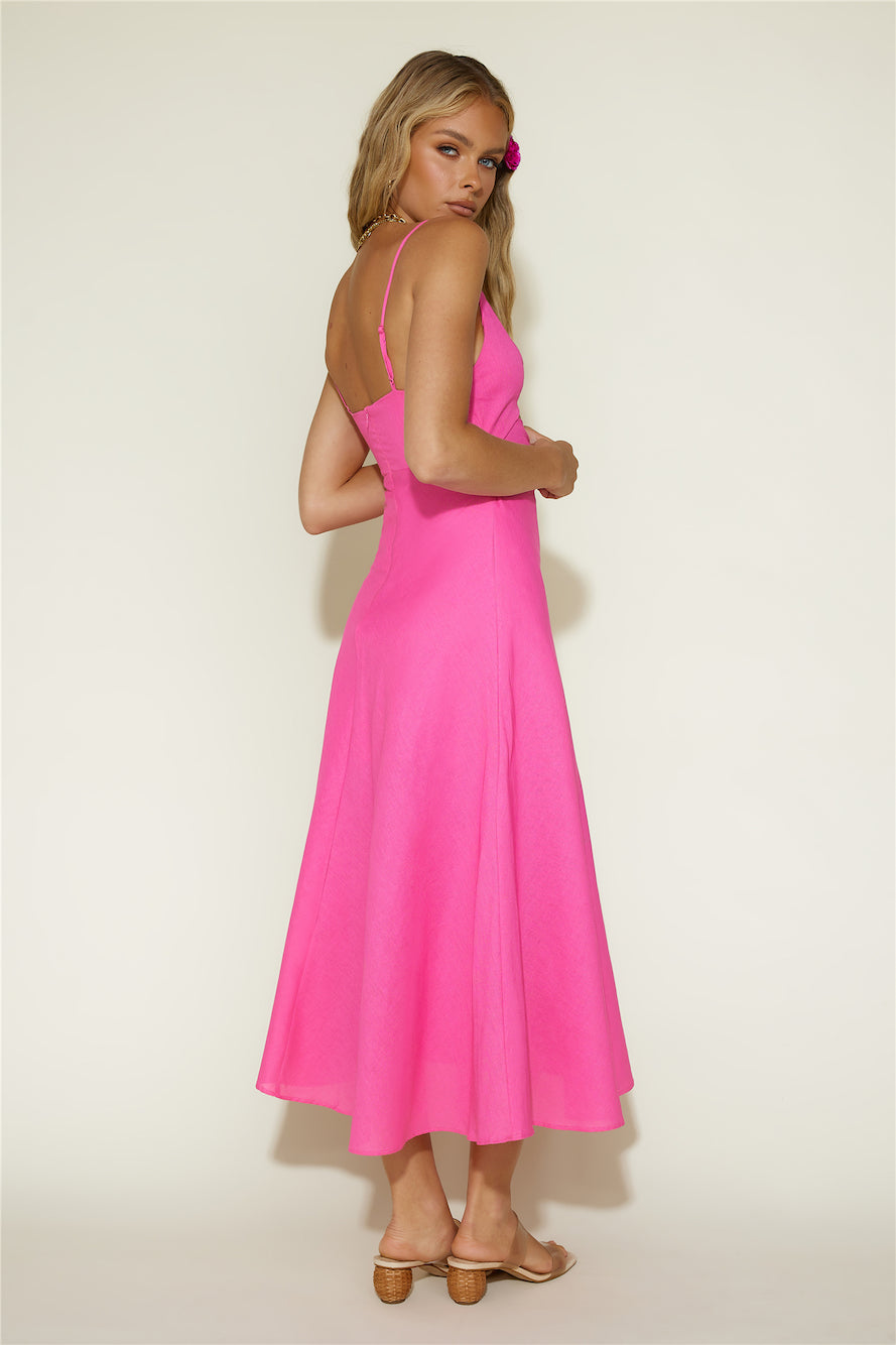 Cancel My Plans Maxi Dress Pink