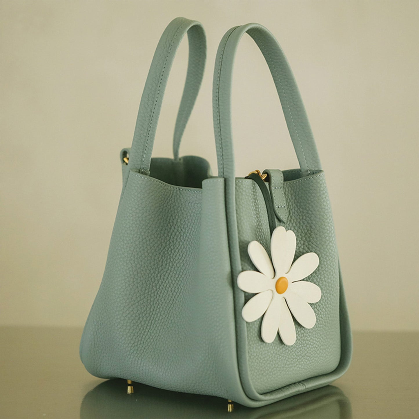 Leather Daisy Charm